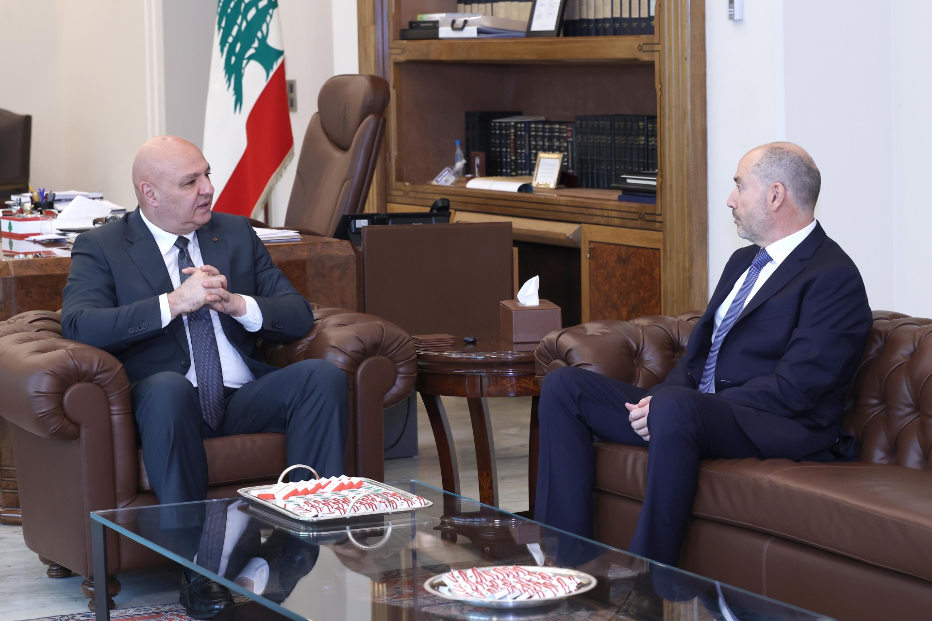 استقبل رئيس الجمهورية العماد جوزاف عون محافظ الجنوب ومحافظ النبطية بالوكالة منصور ضو
