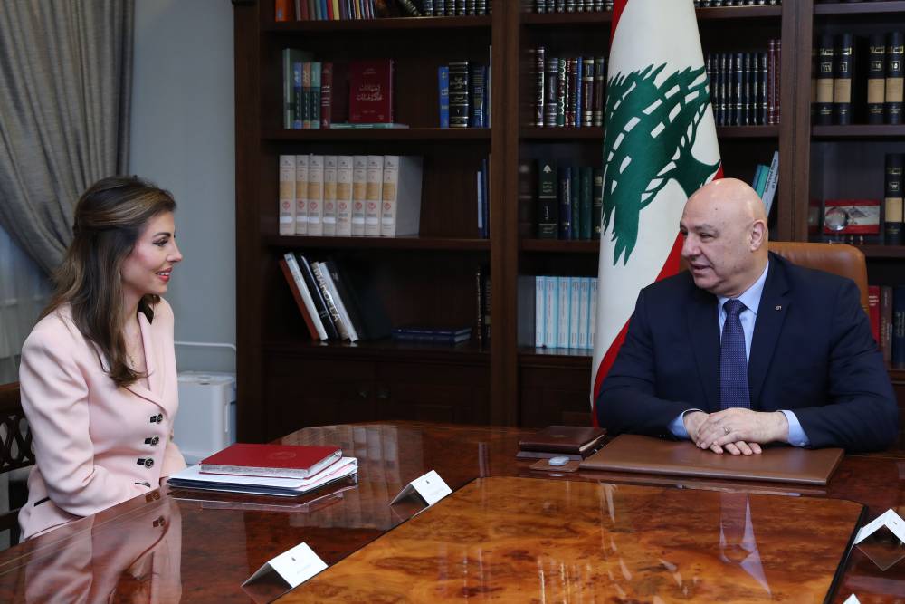 رئيس الجمهورية إستقبل نائبة المبعوث الأميركي الى الشرق الأوسط السيدة مورغان اورتيغوس