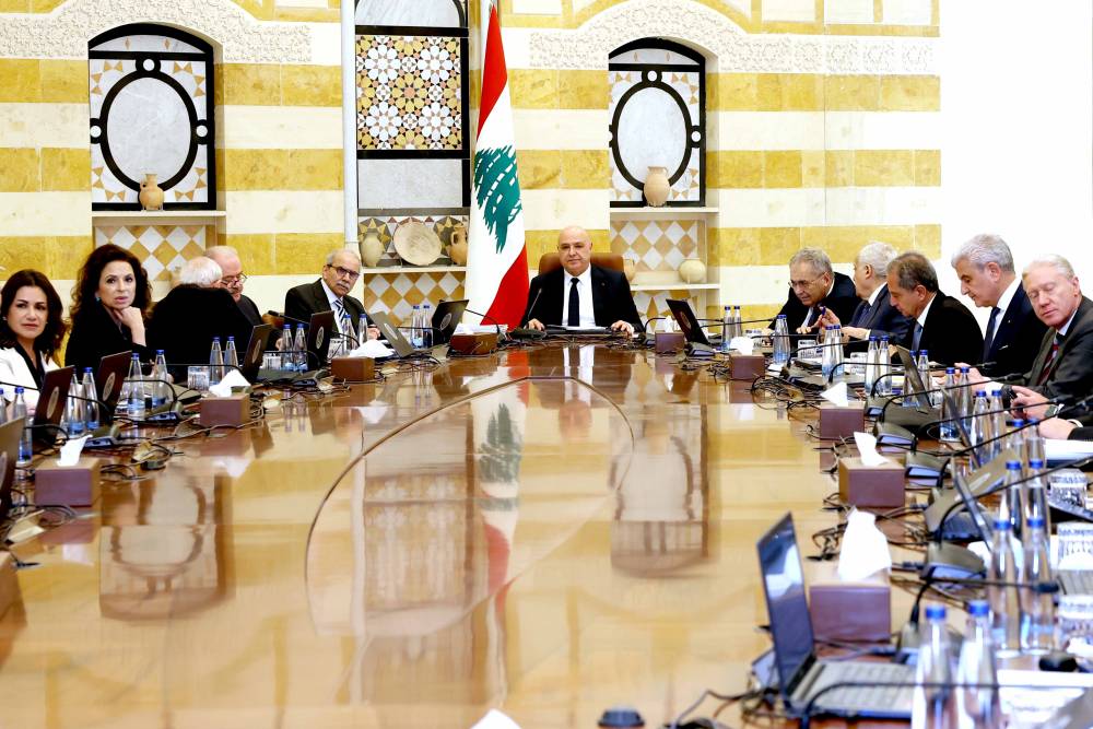جلسة لمجلس الوزراء في قصر بعبدا شهدت تعيين مدع عام للتمييز  ورئيس هيئة التفتيش القضائي