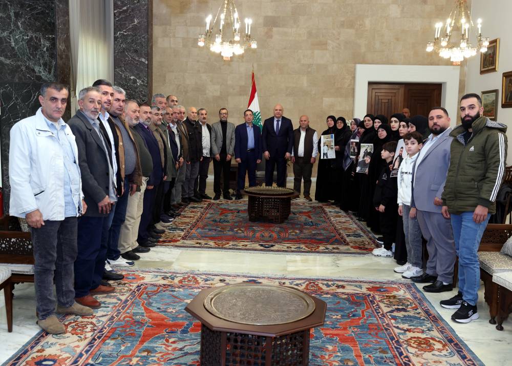 رئيس الجمهورية اكد أولوية ملف الاسرى في السجون الإسرائيلية  وان القضية ستبقى حاضرة وهو حريص على جميع اللبنانيين