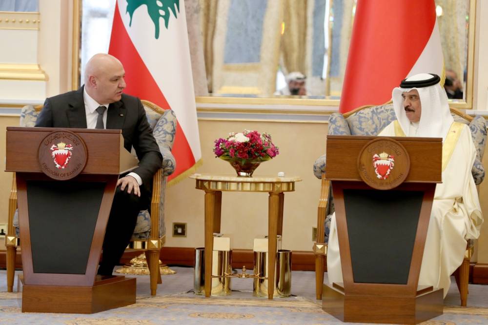 بيان مشترك عن اجتماع القمة البحرينية- اللبنانية: