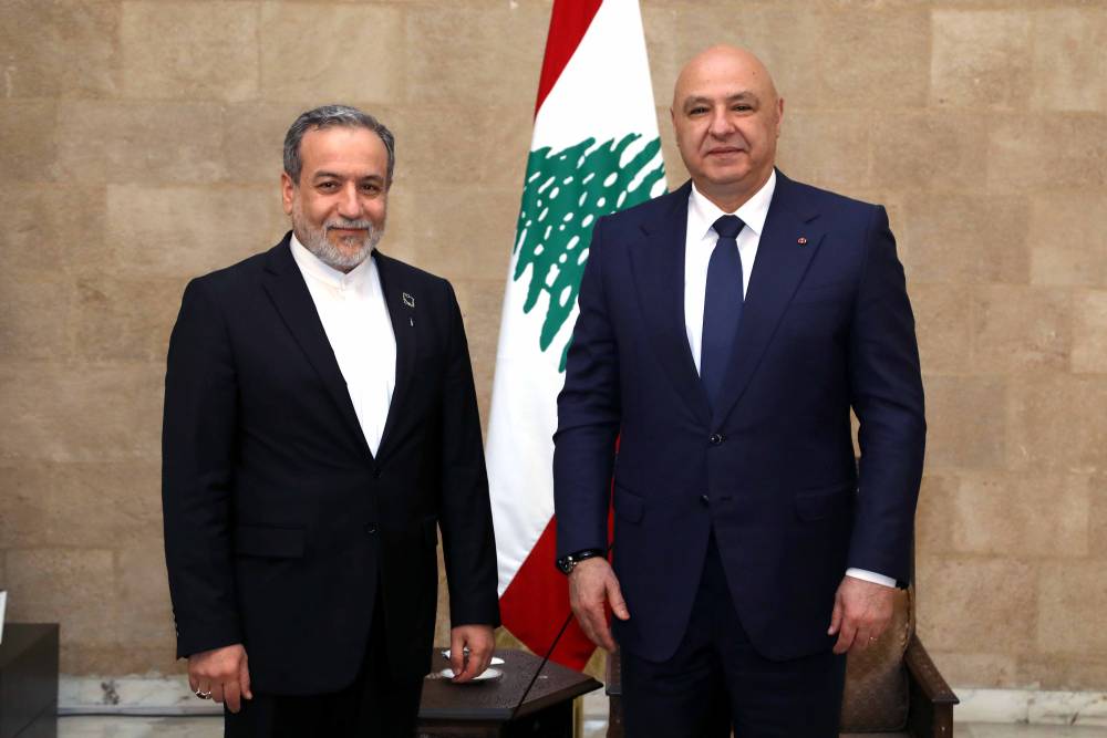 رئيس الجمهورية مستقبلاً  وزير الخارجية الايرانية