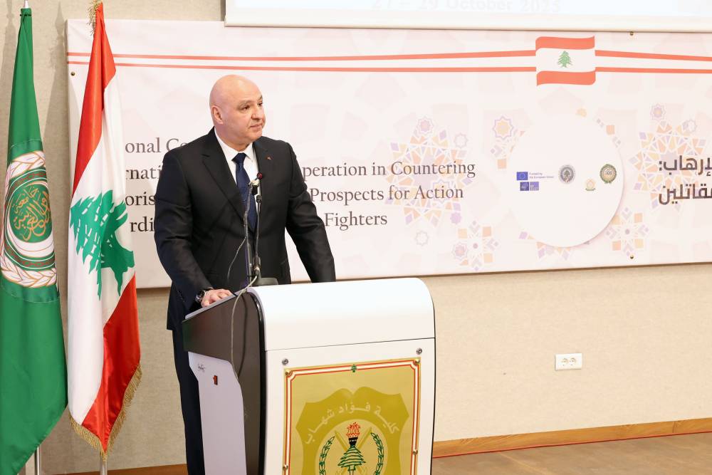 رئيس الجمهورية في افتتاح المؤتمر الاقليمي حول التعاون القضائي الدولي في مكافحة الارهاب، التحديات وآفاق العمل حول المقاتلين الارهابيين الاجانب:  ما من شيء على الاطلاق يمكن ان يبرر الارهاب بما هو استهدافٌ لمدنيين أبرياء