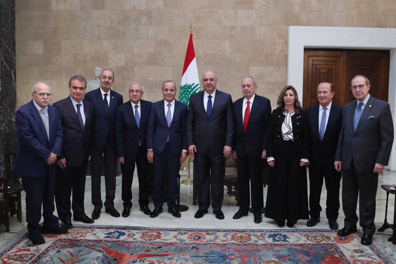 كلمة الرئيس عون خلال استقباله المجلس الدستوري برئاسة القاضي طنوس مشلب خضر