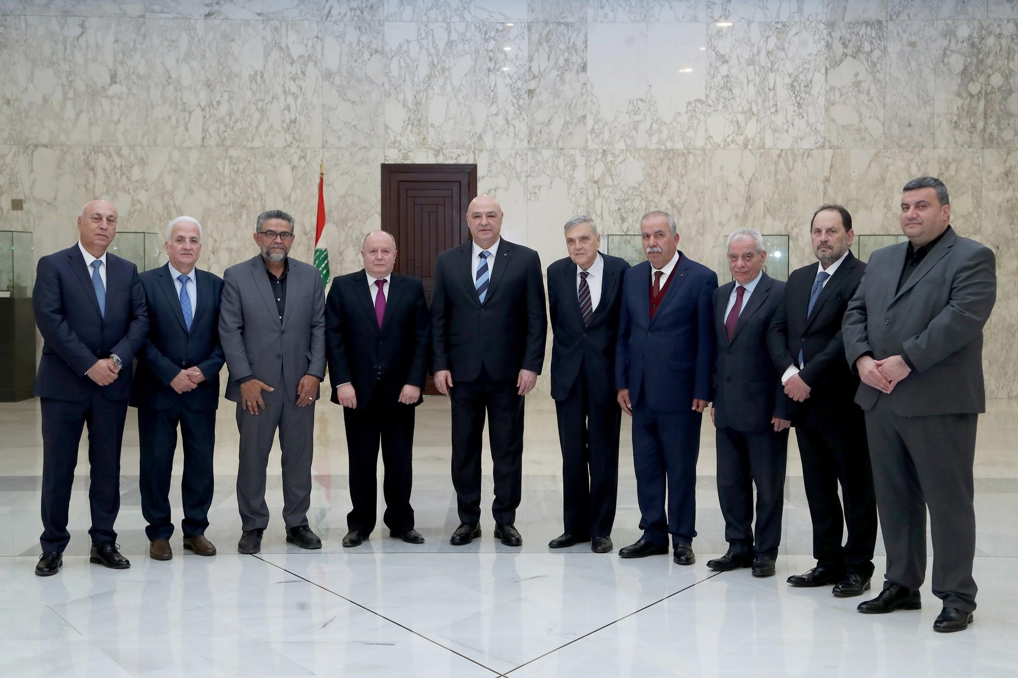 كلمة الرئيس عون خلال استقباله وفد الاتحاد العمالي العام برئاسة الدكتور بشارة الأسمر
