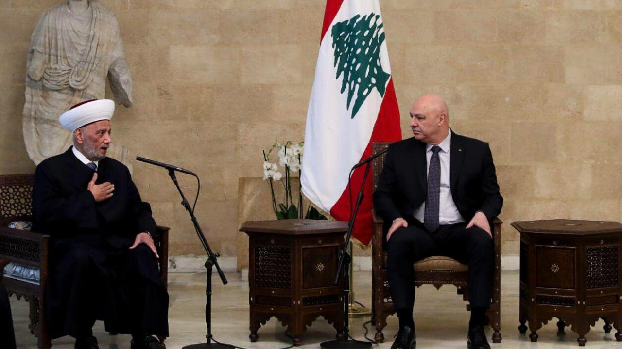 كلمة الرئيس عون خلال زيارة مفتي الجمهورية الشيخ عبد اللطيف دريان على رأس وفد من دار الفتوى