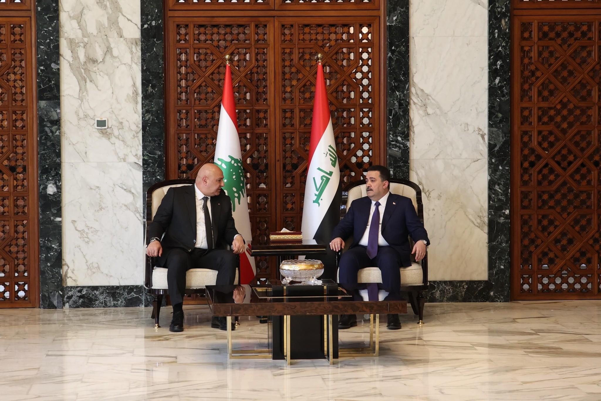 كلمة الرئيس عون خلال المؤتمر الصحفي المشترك مع رئيس الحكومة العراقي السوداني في القصر الحكومي بغداد